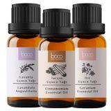 Boco Born In Cosmetics 3'lü Avantajlı Set Itır, Lavanta ve Tarçın Saf Aromaterapi Uçucu Yağı 25 Ml; Nemlendirici, Buhurdanlık, Masaj, Uyku, Banyo, Spa, Cilt ve Saç Bakımı İçin