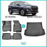 Bod Chery Tiggo 7 Pro/max 3D Havuzlu Paspas ve Bagaj Havuzu Seti - Siyah