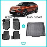 Bod Citroen C4 Benzin/Dizel 3D Havuzlu Paspas ve Bagaj Havuzu Seti 2021-SONRASI - Siyah