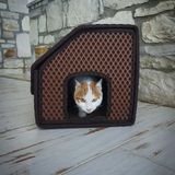 Bod Dış Mekan Yağmura ve Soğuğa Dayanıklı Eva Kedi Evi Yuvası Kahve