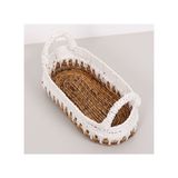 Bodrum 35x16x16 cm. Doğal Abaka El Yapımı Oval Sepet