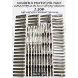 Bodrum Asel 100 Adet Gümüş Metal Timsah Toka Klipsi 3.2cm - Dıy Saç Aksesuarı Yapımı Için Profesyonel Boş Toka Tabanı - Nikel Kaplama Dayanıklı Klips Seti - YOK