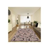 Bodrum Bdr 114 Bej Özel Latex Kaymaz Tabanlı Kilim, Bej, 80 x 250