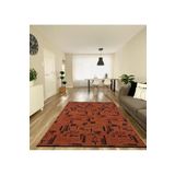 Bodrum Bdr 116 Kiremit Özel Latex Kaymaz Tabanlı Kilim, Kiremit, 120 x 250