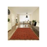 Bodrum Bdr 118 Kiremit Özel Latex Kaymaz Tabanlı Kilim, Kiremit, 100 x 150