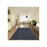 Bodrum Bdr 123 Antrasit Özel Latex Kaymaz Tabanlı Kilim, Antrasit, 120 x 500
