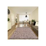 Bodrum Bdrr 119 Bej Özel Latex Kaymaz Tabanlı Kilim, Bej, 120 x 250
