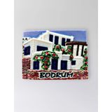 Bodrum Polyester Kabartmalı Magnet 7,5 X 5,5 Cm Dekoratif Hediyelik Buzdolabı Süsü (Kod:1629)