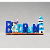Bodrum Polyester Kabartmalı Magnet 9,5 Cm X 5 Cm Dekoratif Hediyelik Buzdolabı Süsü (Kod:1736)