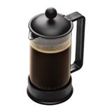 Bodum Brazıl Kahve Demleme Aparatı (French Press Sistemi, Sabit Paslanmaz Çelik Filtre, 0,35 Litre) Siyah