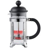 Bodum Caffettiera Kahve Presi (French Press Sistemi, Kalıcı Paslanmaz Çelik Filtre - 0,35 Litre), Siyah