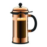 Bodum CHAMBORD kahve hazırlayıcı (French Press sistemi, akma koruması, paslanmaz çelik çerçeve), paslanmaz çelik, Copper, 1,0L
