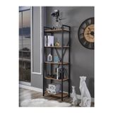Body Gym Helina 5 Raflı Kitaplık Metal Ayaklı Ofis Rafı Çok Amaçlı Dolap 180X60 - Atlantik Çam