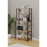 Body Gym Metal Ahşap Çok Amaçlı Mutfak Rafı Çok Amaçlı Mutfak Bangosu Mikrodalga Fırın Dolabı 150X72