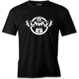 Bodybuilding Bear Lifting Weight Siyah Erkek Tshirt