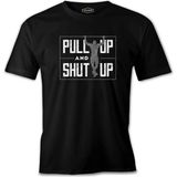 Bodybuilding Pull Up Siyah Erkek Tshirt - M