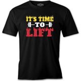 Bodybuilding Time To Lift Siyah Erkek Tshirt