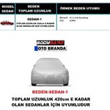 Bodygard Oto Branda Araca Özel Bedenli Sedan Araba Brandası,su Geçirmez Branda - SEDAN-1 Toplam Uzunluk 420cm