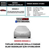 Bodygard Oto Branda Araca Özel Bedenli Sedan Araba Brandası,su Geçirmez Branda - SEDAN-4 Toplam Uzunluk 500cm