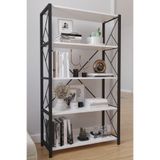 bodygym 5 Raflı Geniş Kitaplık Metal Ofis Rafı 80x160 Geniş Raflı Çok Amaçlı Kiler Rafı Ayakkabılık