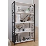 bodygym 5 Raflı Geniş Kitaplık Metal Ofis Rafı 80x160 Geniş Raflı Çok Amaçlı Ofis Mutfak Rafı