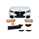 BODYKİT DİZAYN Bmw F10 2010 2017 Tampon M Performance St P Black Ön Flap Seti