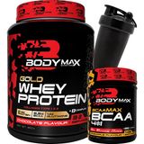 Bodymax Gold Whey Protein Tozu 960 gr Çikolatalı + Bcaamax Bcaa 585 gr Ananslı + Shaker Hediyeli - Ananas