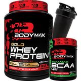 Bodymax Gold Whey Protein Tozu 960 gr Çikolatalı + Bcaamax Bcaa 585 gr Yeşil Elmalı + Shaker Hediyeli