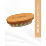Bodymelt %100 Doğal At Kılı Kuru Vücut Fırçası Arındırıcı Etki ile Hassas Ciltler için