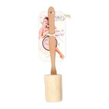 Bodysecret Ahşap Saplı Naturel Kabak Lifi 10 CM Krem