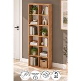Bofigo 12 Raflı Kitaplık Dekoratif Kitaplık Modern Kitaplık Ofis Kitaplığı Meltem Çam