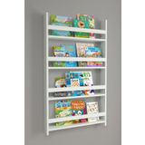 Bofigo 120x74 cm Beyaz 4 Raflı Montessori Eğitici Çocuk Kitaplığı