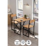 Bofigo 2li Mutfak Seti Mutfak Masa ve Sandalye Seti Balkon Masası Cafe Seti Maysa Çam