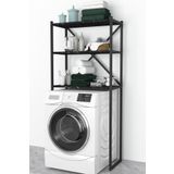 Bofigo 3 Raflı Bendir Banyo Çamaşır Makinası Üstü Düzenleyici Metal Raf