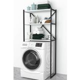 Bofigo 3 Raflı Beyaz Banyo Çamaşır Makinası Üstü Düzenleyici Metal Raf