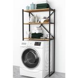 Bofigo 3 Raflı Metal Banyo Düzenleyici Metal Banyo Rafı Çamaşır Makinesı Üstü Çam