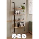 Bofigo 4 Raflı Duvara Monte Kitaplık Çam