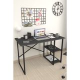 Bofigo 60X120 cm 2 Raflı Çalışma Masası Bilgisayar Masası Ofis Ders Yemek Masası Kafka Antrasit - Y: 75 cm D: 60 cm G: 120 cm