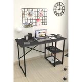 Bofigo 60X120 Cm 2 Raflı Çalışma Masası Bilgisayar Masası Ofis Ders Yemek Masası Kafka Antrasit