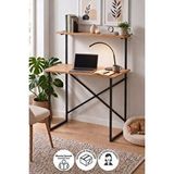 Bofigo 90x45 Cm Raflı Çalışma Masası Laptop Masası Çocuk Çalışma Masası Ders Masası Atay Çam Kahverengi