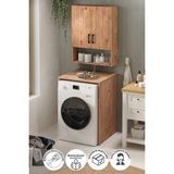 Bofigo Çamaşır Makinası Dolabı Kurutma Makinası Dolabı Banyo Dolabı Deniz Çam