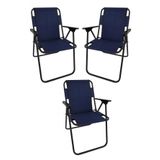 Bofigo Katlanır Beyaz Mermer Desenli 60x80 cm Kamp Masası + Katlanabilir Ahşap Kollu 3 Adet Lacivert Sandalye Kamp Seti