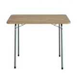 Bofigo Katlanır Çam Desenli 60x80 cm Masa + Katlanır Lacivert 2 Adet Sandalye Kamp Seti