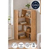 Bofigo Kitaplık Fonksiyonel Kitaplık Modern Kitaplık Dekoratif Ofis Kitaplığı Sarp Çam