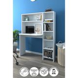 Bofigo Kitaplıklı Çalışma Masası Çocuk Çalışma Masası Bilgisayar Çalışma Masası Beyaz - 114x20x143