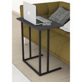 Bofigo Metal Ayaklı Laptop Sehpası Kahvaltı Masası Çalışma Sehpası Stabil Antrasit - 65 x 60 x 35 cm