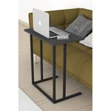 Bofigo Metal Ayaklı Laptop Sehpası Kahvaltı Masası Çalışma Sehpası Stabil Antrasit