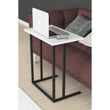 Bofigo Metal Ayaklı Laptop Sehpası Kahvaltı Masası Çalışma Sehpası Stabil Beyaz - 65 x 60 x 35 cm