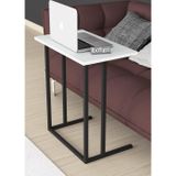 Bofigo Metal Ayaklı Laptop Sehpası Kahvaltı Masası Çalışma Sehpası Stabil Beyaz