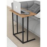 Bofigo Metal Ayaklı Laptop Sehpası Kahvaltı Masası Çalışma Sehpası Stabil Çam - 65 x 60 x 35 cm